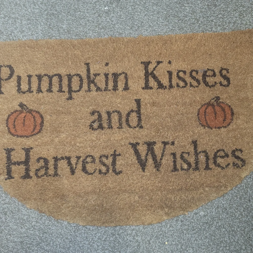 Brown Harvest Wishes Doormat